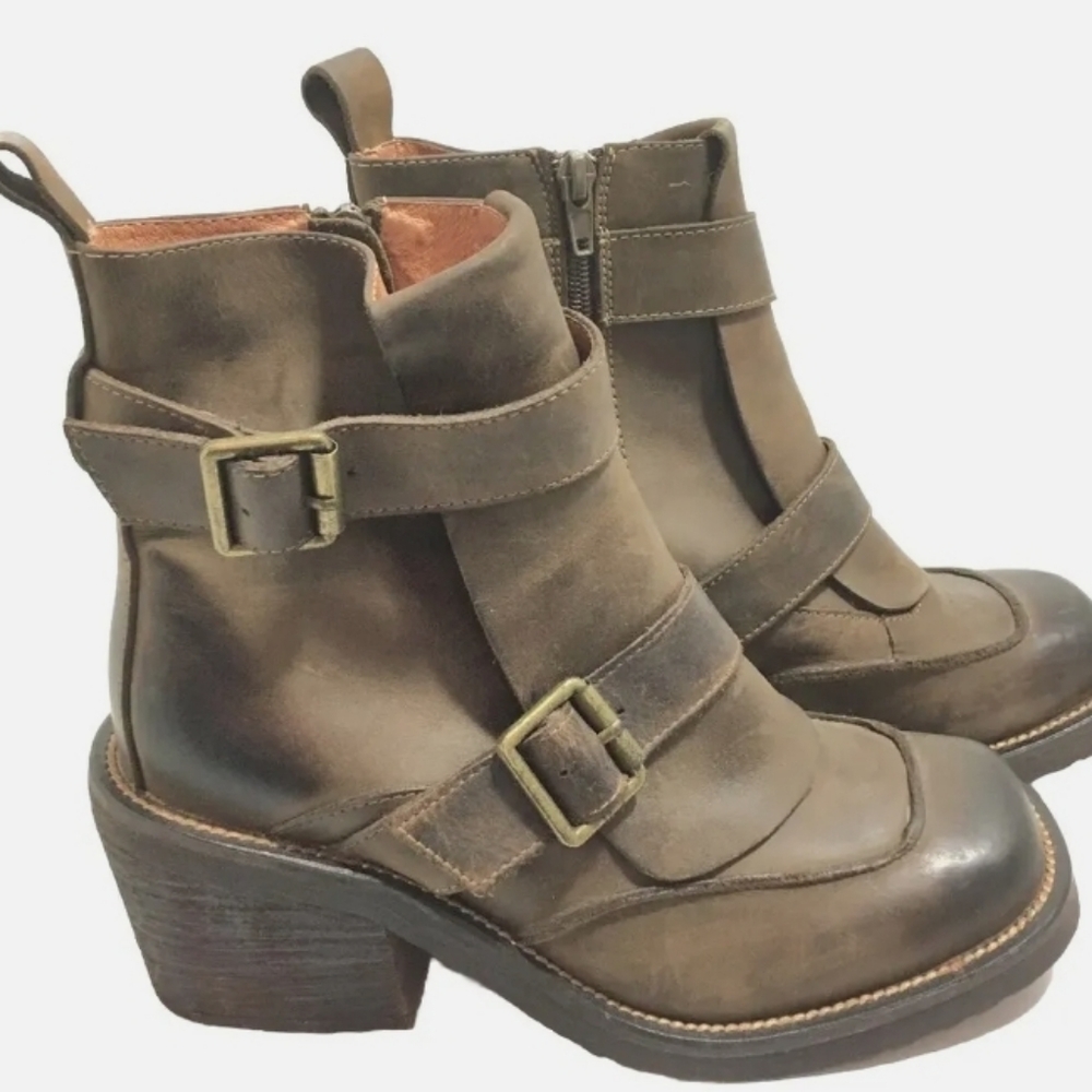 Jeffery Campbell Ibiza Moto Boots - Leather Size 10